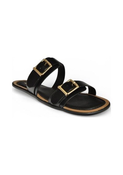 Fox Shoes Y973291109 Siyah Toka Detaylı Kadın Terlik Siyah