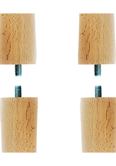 Ahşap Ham Ayak 45 Cm 3'lü Set Kütük Masa Orta Sehpa Zigon Ayağı