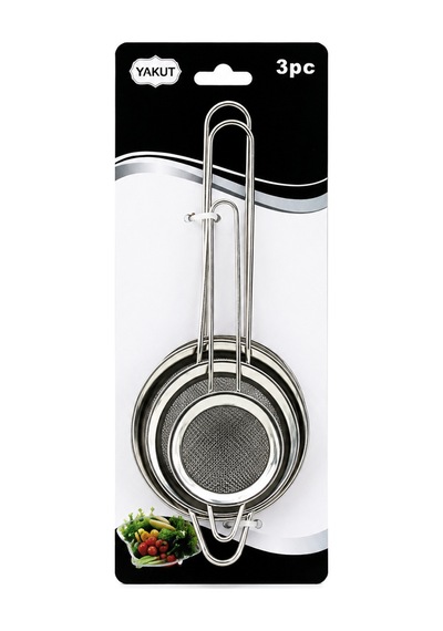 3'lü Mini Tel Süzgeç Seti 5-7-8 Cm Metal Çerçeve Diğer