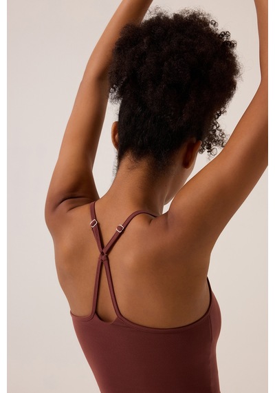 Los Ojos X Ece Bordo Kalp Yaka Spor Sütyeni Sweetheart Neck Top Bordo Bordo