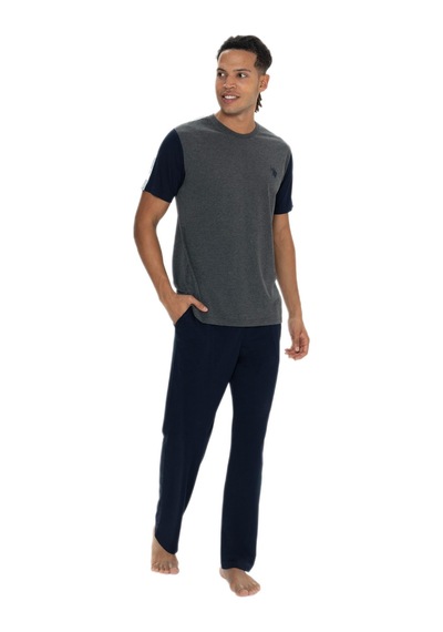 U.s. Polo Assn. 18898 Erkek Antrasit Bisiklet Yaka Kısa Kollu Cepli Pijama Takım Antrasit U.s. Polo Assn. 18898 Erkek Antrasit Bisiklet Yaka Kısa Kollu Cepli Pijama Takım Antrasit