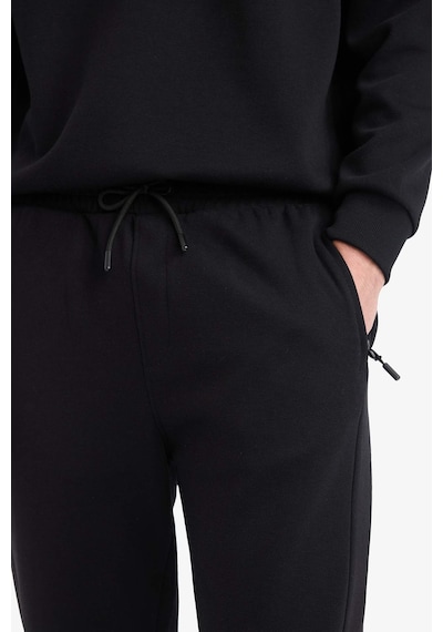 Defacto Slim Fit Dar Kesim Fermuar Cepli Pike Eşofman Altı D5258ax25aubk81 Siyah