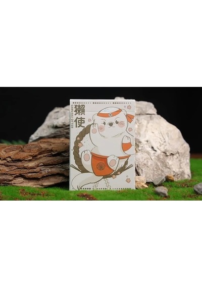 Room One Samurai Otter Hono Edition Standard Red Premium Oyun Kağıdı İskambil Kartları Destesi