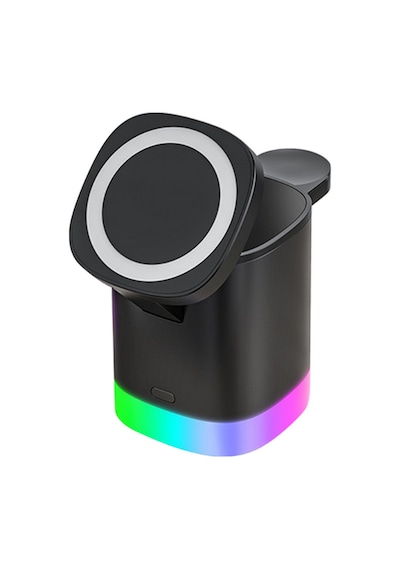 15w 3in1 Kablosuz Şarj Standı Aircharger Quattro Magsafe Apple Uyumlu iPhone+applewatch+airpods Hızlı