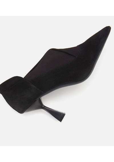 Hotiç Kadın Süet Deri Streç Detaylı İnce Topuklu Stiletto 01ayh315480a100 01ayh315480a100 Siyah