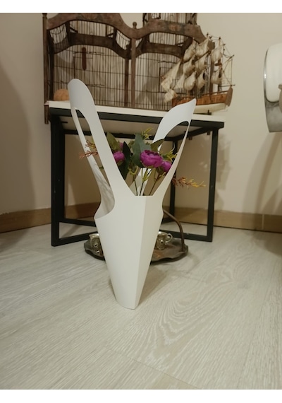 Buket & Saksı Çiçek Taşıma İçin 1000 Adet Beyaz Lüks Kağıt Çanta