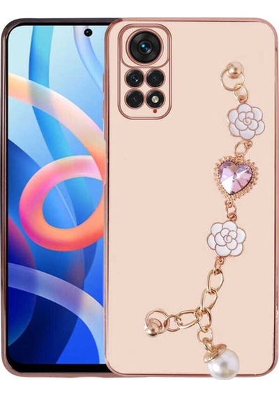 Xiaomi Redmi Note 12 Pro 4g Kılıf El Tutamaçlı Kamera Korumalı Zore Taka Silikon Kapak Pembe