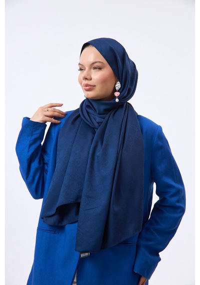 Mirsoy Scarf Mir Modern Desen Şal Lacivert