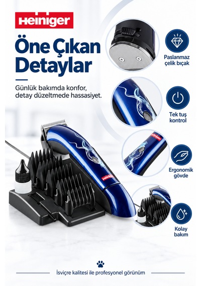 Heiniger Style Midi Kablosuz Evcil Hayvan Tıraş Makinesi