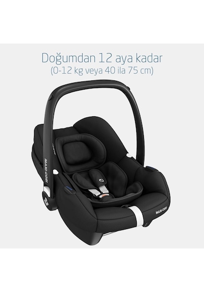 Maxi-Cosi Leona2-Cabriofix I-Size Tek Elle Katlanabilen Ultra Kompakt Çift Yönlü Seyahat Sistem Bebek Arabası Black