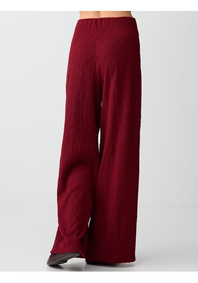 Jimmy Key Jimmy Key Bordo Beli Lastikli Normal Paça Normal Bel Örme Pantolon 6sw186692562