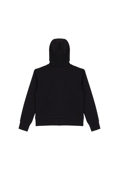 Jeep J6wb-swt7792 Siyah Erkek Çocuk Kapüşonlu Baskılı Relaxed Sweatshirt