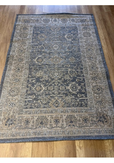 Luxess Halı Alpaca 1191 Mavi Eskitme Desenli Makine Halısı Çok Renkli Mavi