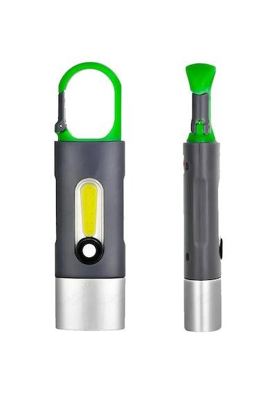 4 Modlu Şarjlı El Feneri Cob Led Usb Kamp Outdoor Avcılık Lambası Kancalı 400 Lümen 3w Çok Renkli