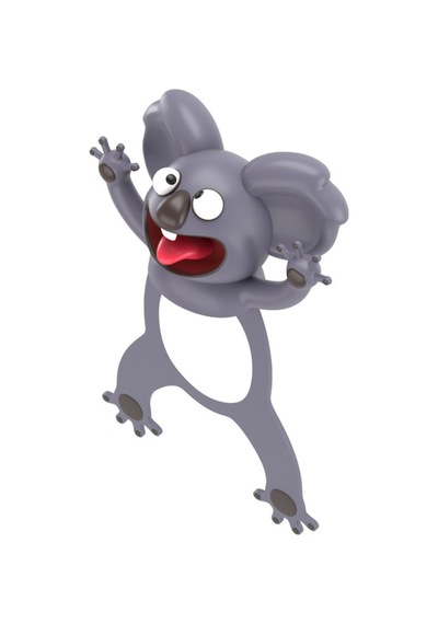 Sevimli Koala Kitap Ayracı Gri