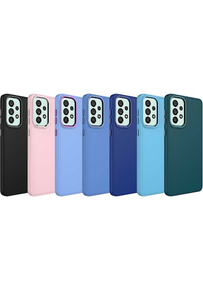Samsung Galaxy Uyumlu A52 Kilif Metal Çerçeve Lansman Silikon Kapak 563257322