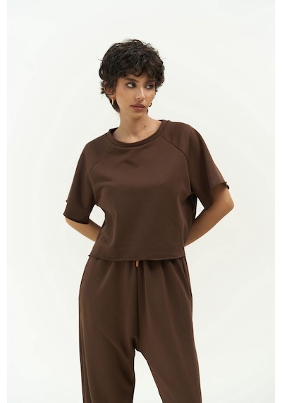 Mai Collection Mai Studios Co. Vero Kahve Crop Eşofman Takım Kahverengi Mai Collection Mai Studios Co. Vero Kahve Crop Eşofman Takım Kahverengi