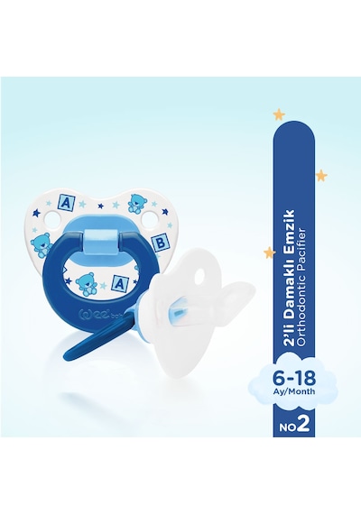 Wee Baby 2’li Damaklı Emzik No:2 Erkek 6-18 Ay