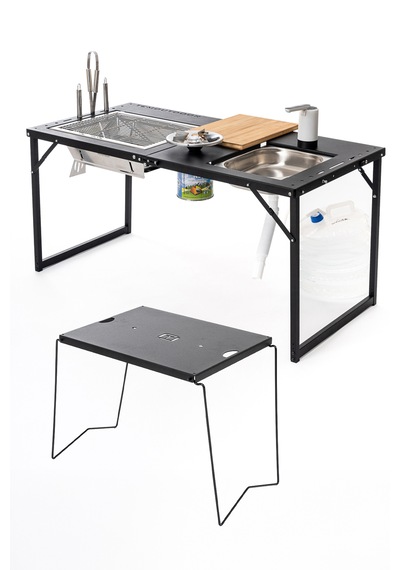 Temoutdoor Smart Table Xl Akıllı Kamp Masası - Standart Donanım Siyah