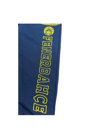 Fenerium Fenerbahçe Lisanslı Sarı Lacivert Detaylı Çocuk Eşofman Alt Lacivert