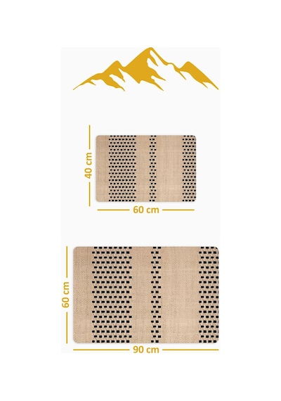 Yıkanabilir Kaymaz Tabanlı Modern Desenli 2'li Banyo Paspas Takımı Bps0040 Renkli