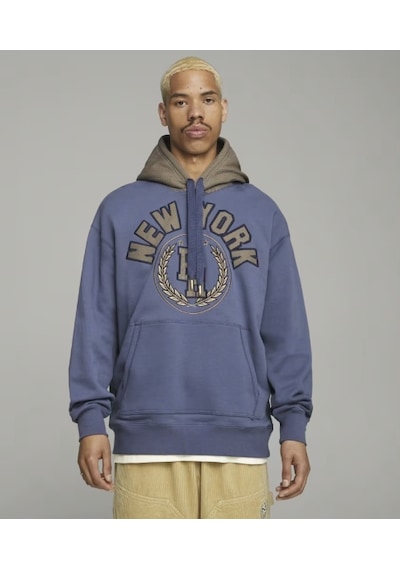 Puma X Rhuıgı Erkek Kapüşonlu Mavi Sweatshirt 62088956 001