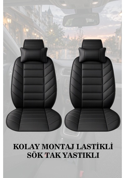 Focus 1998 Uyumlu Siyah Renk Premium Lüks 2 Adet Minder Ve Yastık
