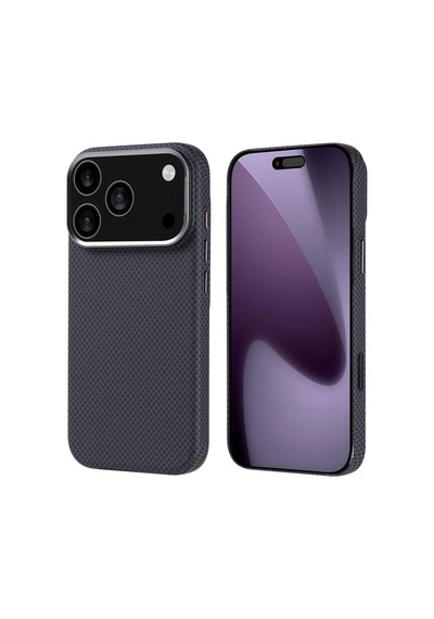 Apple iPhone Uyumlu 17 Pro Kılıf Karbon Görünümlü İnce Hafif Esnek Yapılı Şık Sert Silikon Kapak Ryc/nekst Siyah