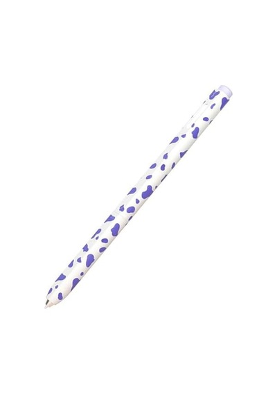 Galaxy Tab S Pen Kılıf Pastel Benek Desenli Silikon Mor