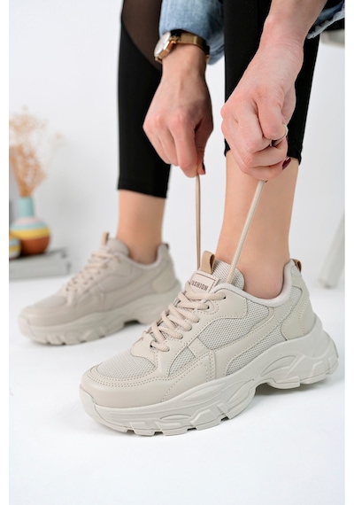 Mcdark Milano Bej Kadın Sneaker