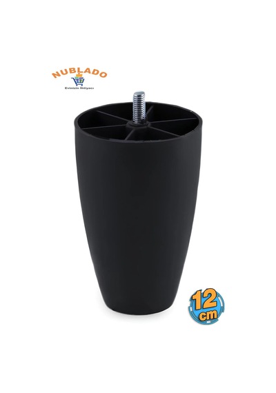 Bro Vidalı Oval Plastik 12 Cm Ceviz Mobilya Dolap Kanepe Koltuk Baza Yükseltici Ayağı Ayakları. Siyah
