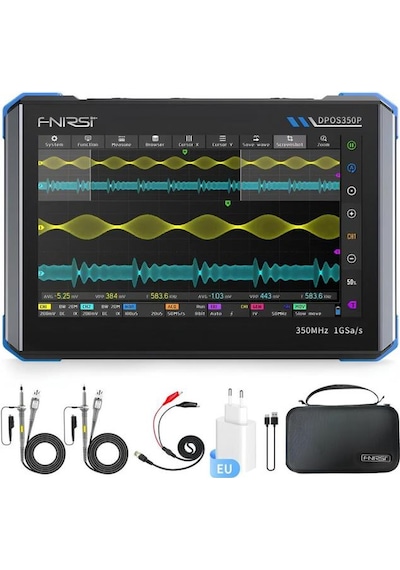 Fnırsı Dpos350p 350mhz 1gsps 4'ü 1 Arada Tablet Osiloskop Sinyal Jeneratör Spektrum Multimetre