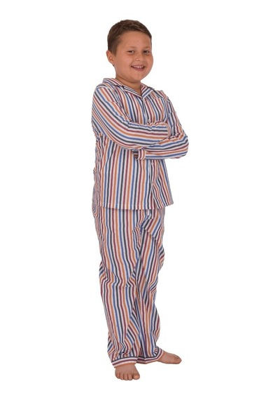 The Nuba The Don Çok Renkli Çizgili Erkek Çocuk Pijama Takımı (9-14 Yaş)