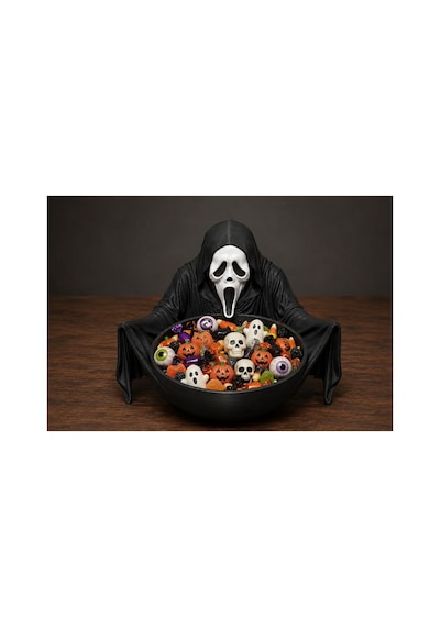 Cadılar Bayramı Şekerlik Halloween Dekoratif Şeker Çikolata Kasesi Korku Temalı Masa Dekoru Siyah Siyah