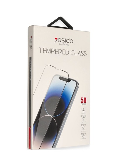 Yesido Apple iPhone 15 Pro Uyumlu Premium 5d Temperli Cam Ekran Koruyucu