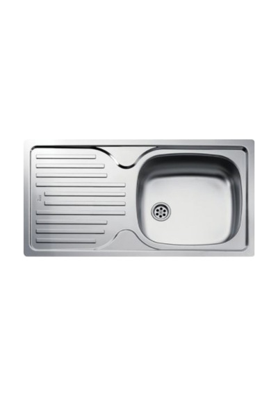 Teka - Infant 45 - Ankastre Sol Damlalıklı Eviye - Paslanmaz Çelik - 86 Cm - 40109764 Metalik Gri