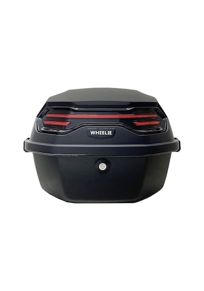 Xt08-b 32 Litre Motosiklet Arka Çanta Siyah Parlak Su Geçirmez Abs Top Case Çift Kilitleme Üniversal Diğer