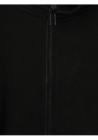Lcw Eco Siyah Dik Yaka Soft Touch Kadın Sweatshirt