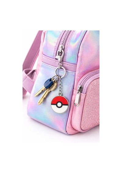 Pokemon Poke Topu Figürlü Anahtarlık Gümüş Renk Metal Unisex Yetişkin