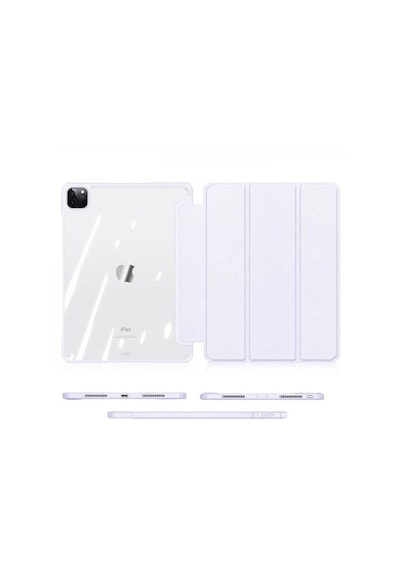 Coofbe Uyku Modlu Standlı Şeffaf Arka Kapak Apple Uyumlu iPad  Pro 12.9 Kılıf Tablet 2022-2021-2020-2018
