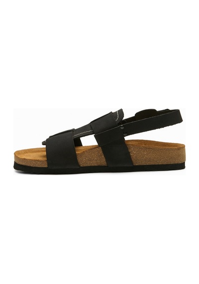 Comfortfusse Likya - Erkek Ortopedik Hakiki Deri Sandalet Siyah