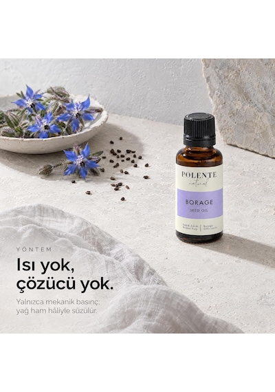 Borage Hodan Yağı,%100 Saf Ve Doğal, Soğuk Sıkım, 30 Ml