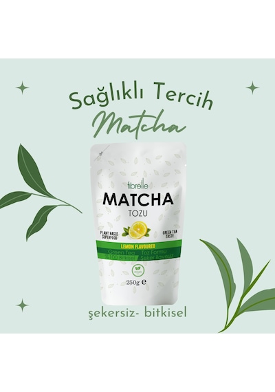 Fibrelle Matcha Çayı Limon Aromalı 250g