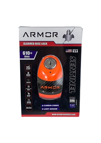 Armor 610 Mva Plus Alarmlı Disk Kilidi 10 Mm. Gümüş