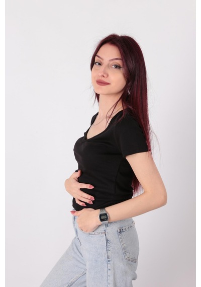 Busem S0016727 Kadın Bluz Siyah