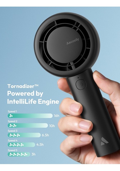 Taşınabilir Taşınabilir Turbo Fan 16h Maksimum Soğutma Süresi , 5 Hızlı Usb Şarj Edilebilir Mi