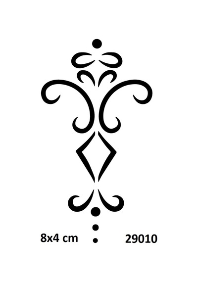 Airbrush Tattoo Noktalı Zarif Hatlar Yapışkanlı Stencil Süsleme Ve Boyama Kalıbı