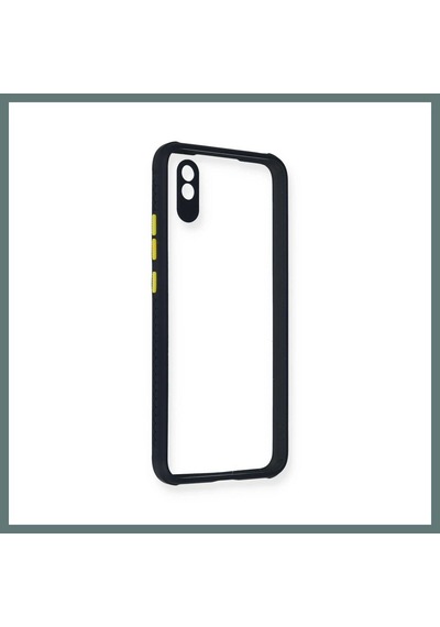 Ventra Redmi 9a Kılıf Miami Şeffaf Silikon - Lacivert Ventra