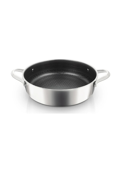 Uniqella Silver Pro Serisi 26cm Karnıyarık Tencere 3.8l Cam Kapaklı Çelik