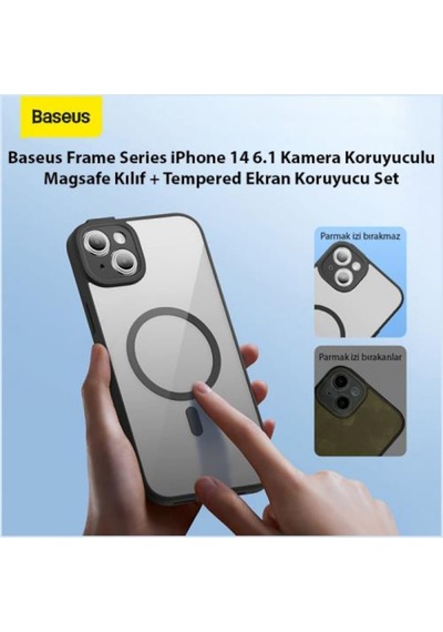 Baseus Apple Uyumlu iPhone 14 6.1 Kamera Korumali Magsafe Kilif Ve Ful Kaplama 566135217